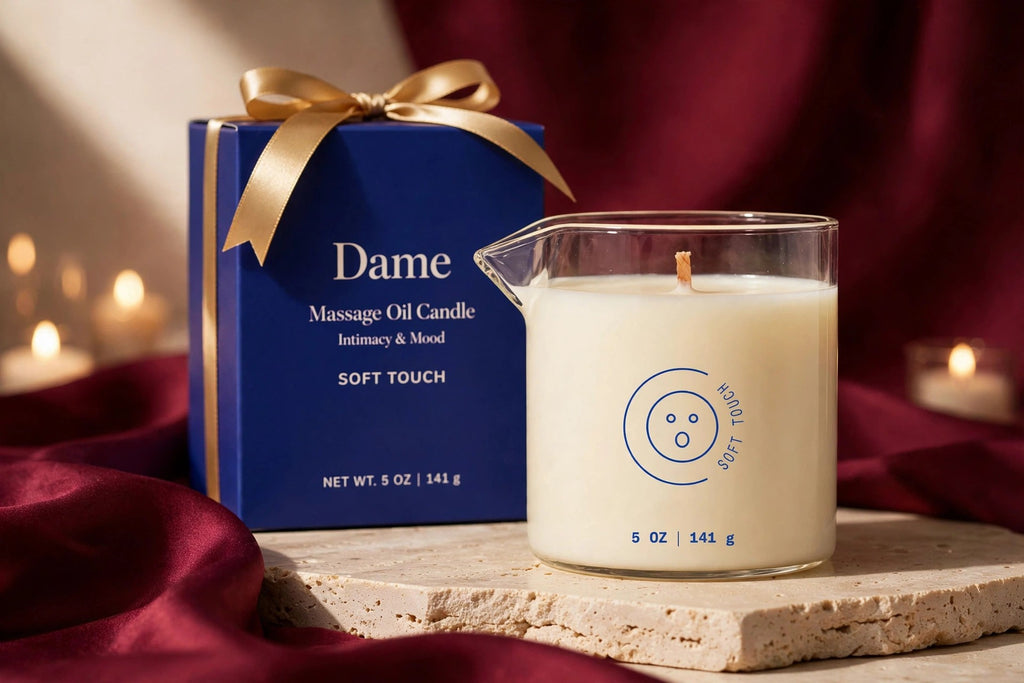 Dame Massage Oil Candle Soft Touch — packaging view