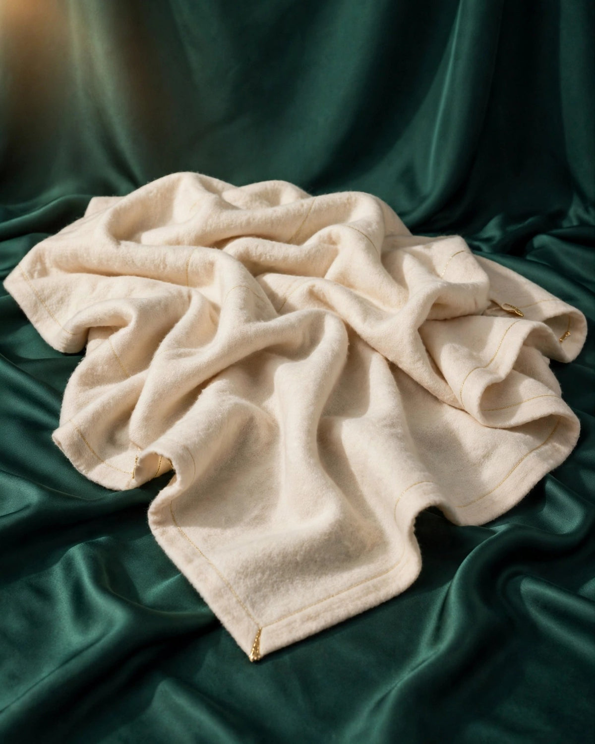 Dame Thro Blanket Oat — satin view