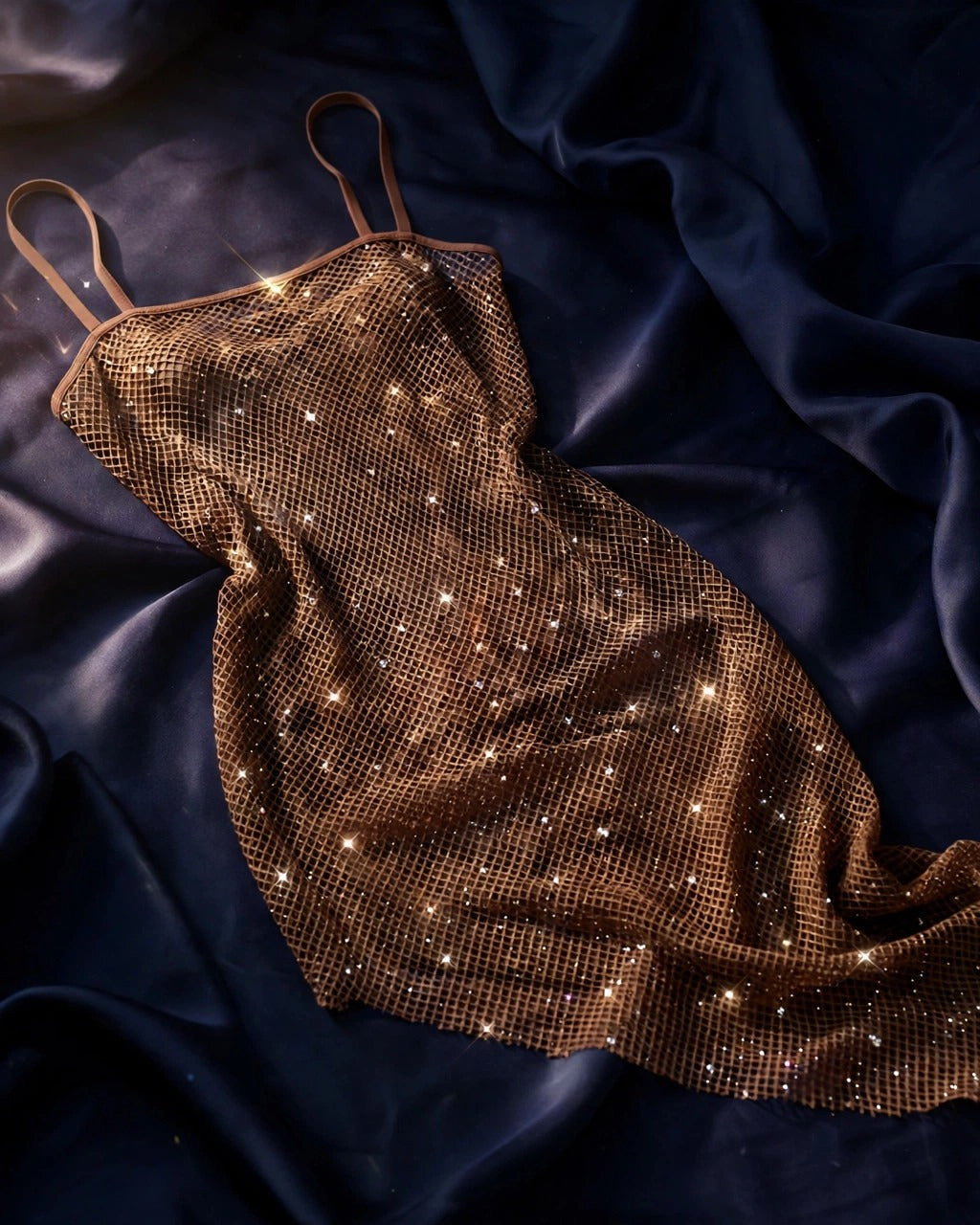 Camisón de malla con pedrería Dreamgirl