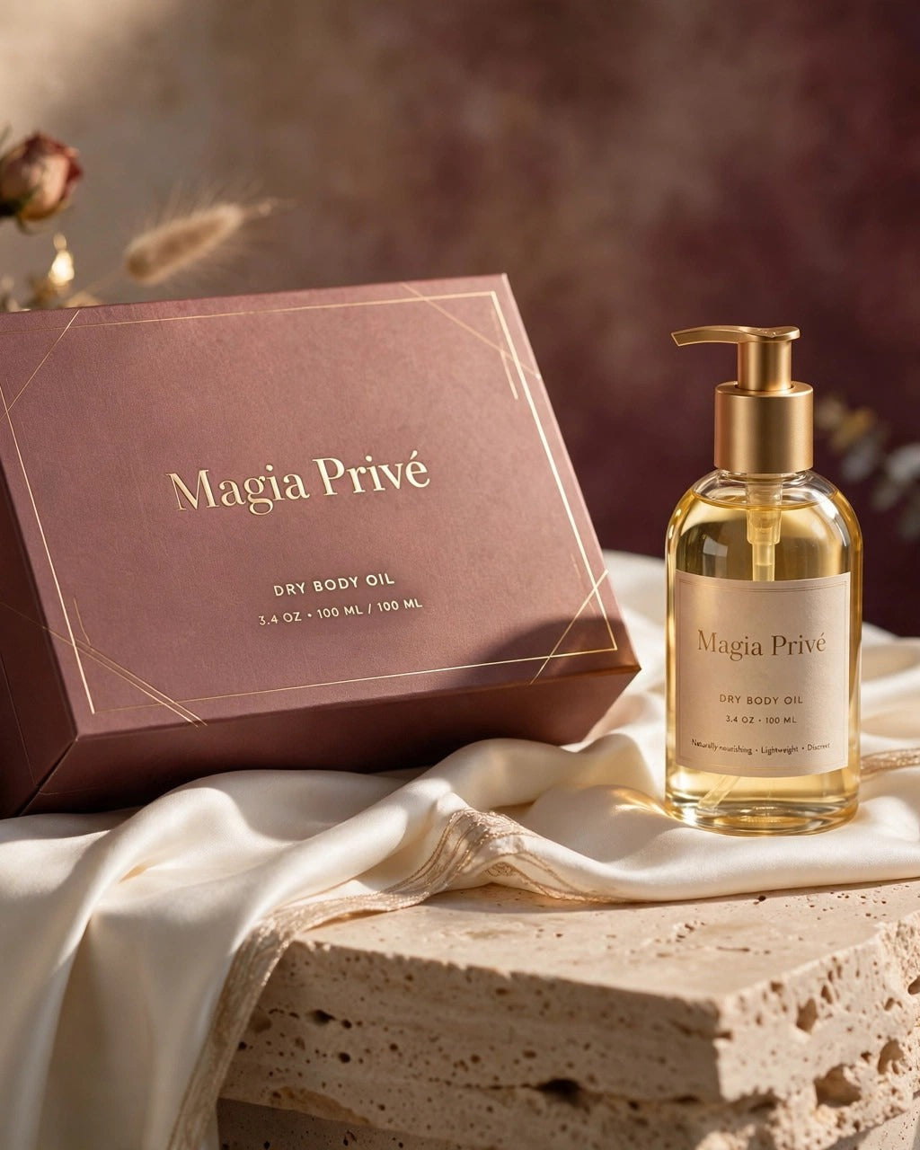 Aceite corporal seco Cashmere Pear HighOnLove · 3.4 oz