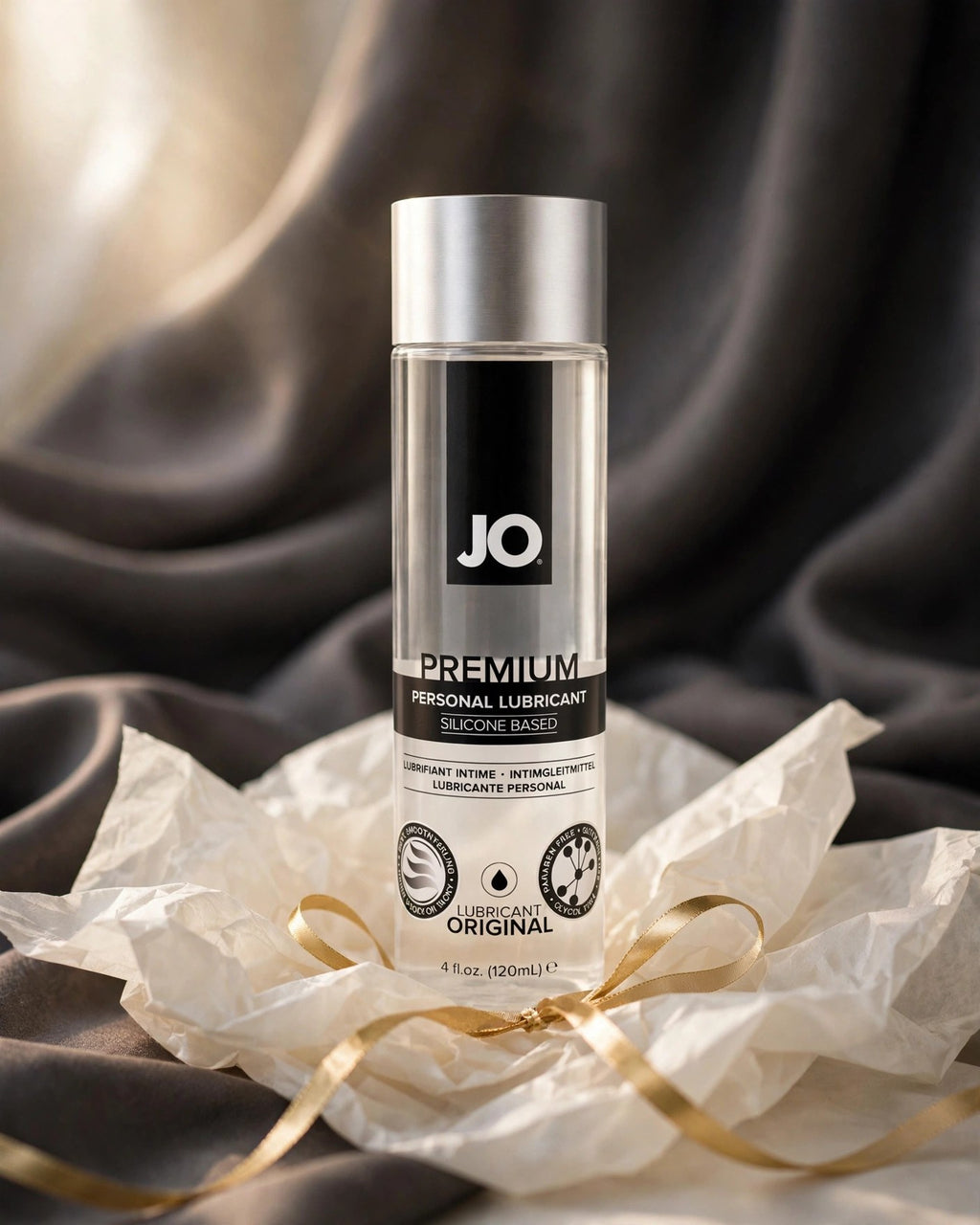 JO Premium Original Silicone-Based Lubricant · 4 oz — packaging