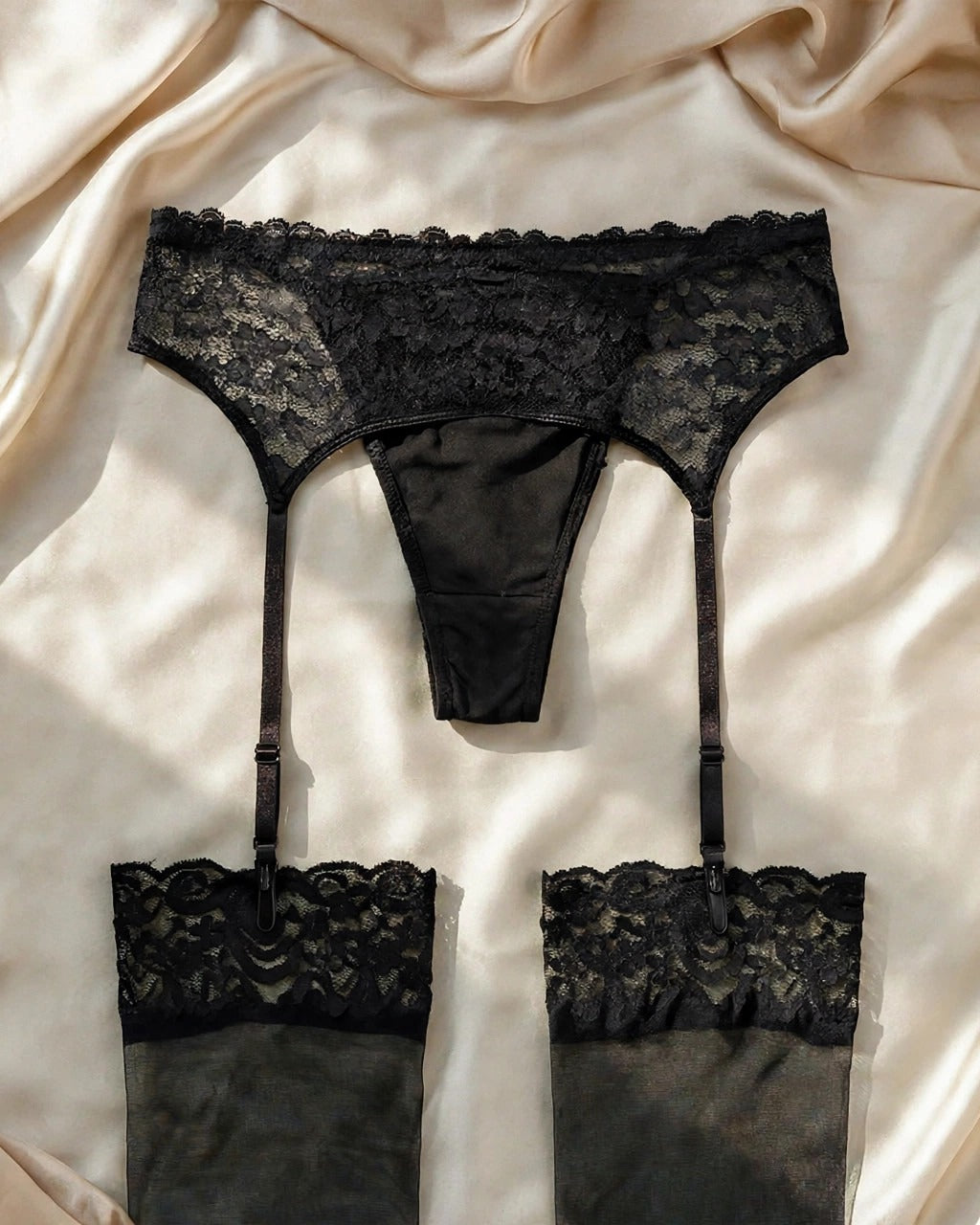 Prowler Lace Garter Set · L